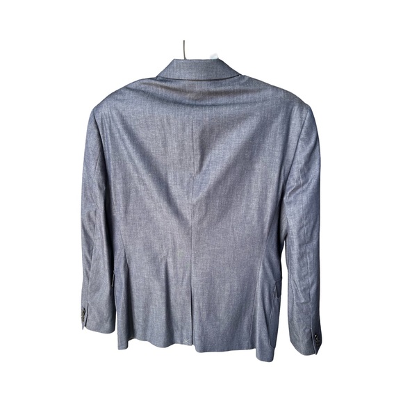 Express Photographer Fitted Navy 40R Blazer - Picture 2 of 4